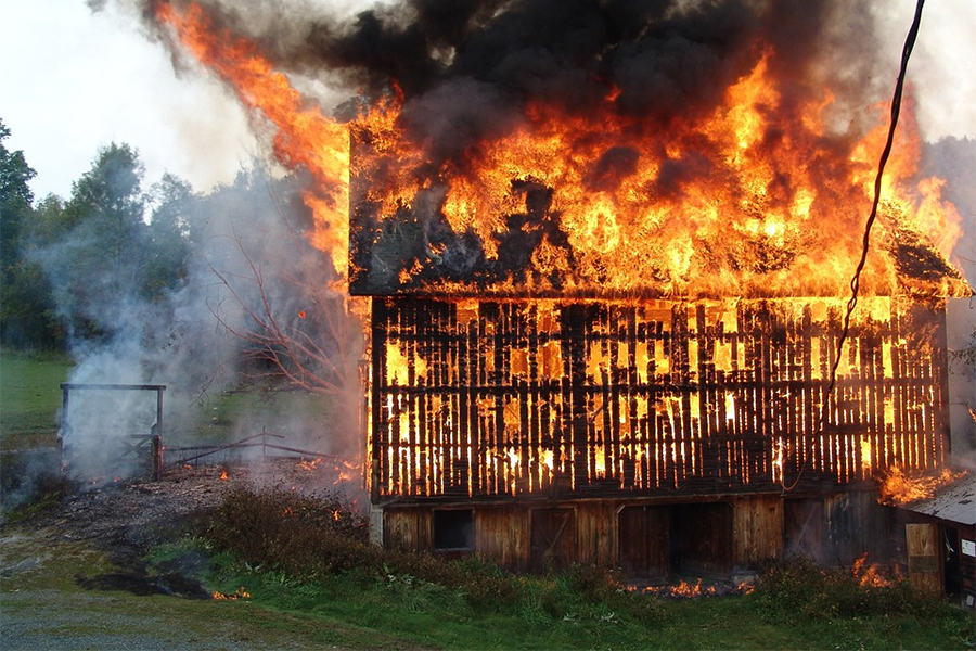 Barn on Fire