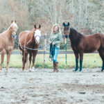 Nina with her three horses