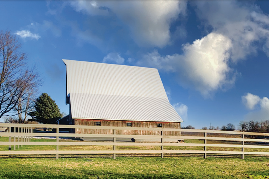 Barn with Tangent Fencing