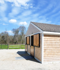 Two-stall, shingled barn