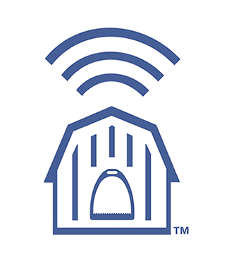 Barn Logo with stripes and radio waves