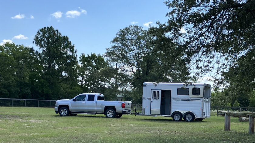 Truck and horse trailer