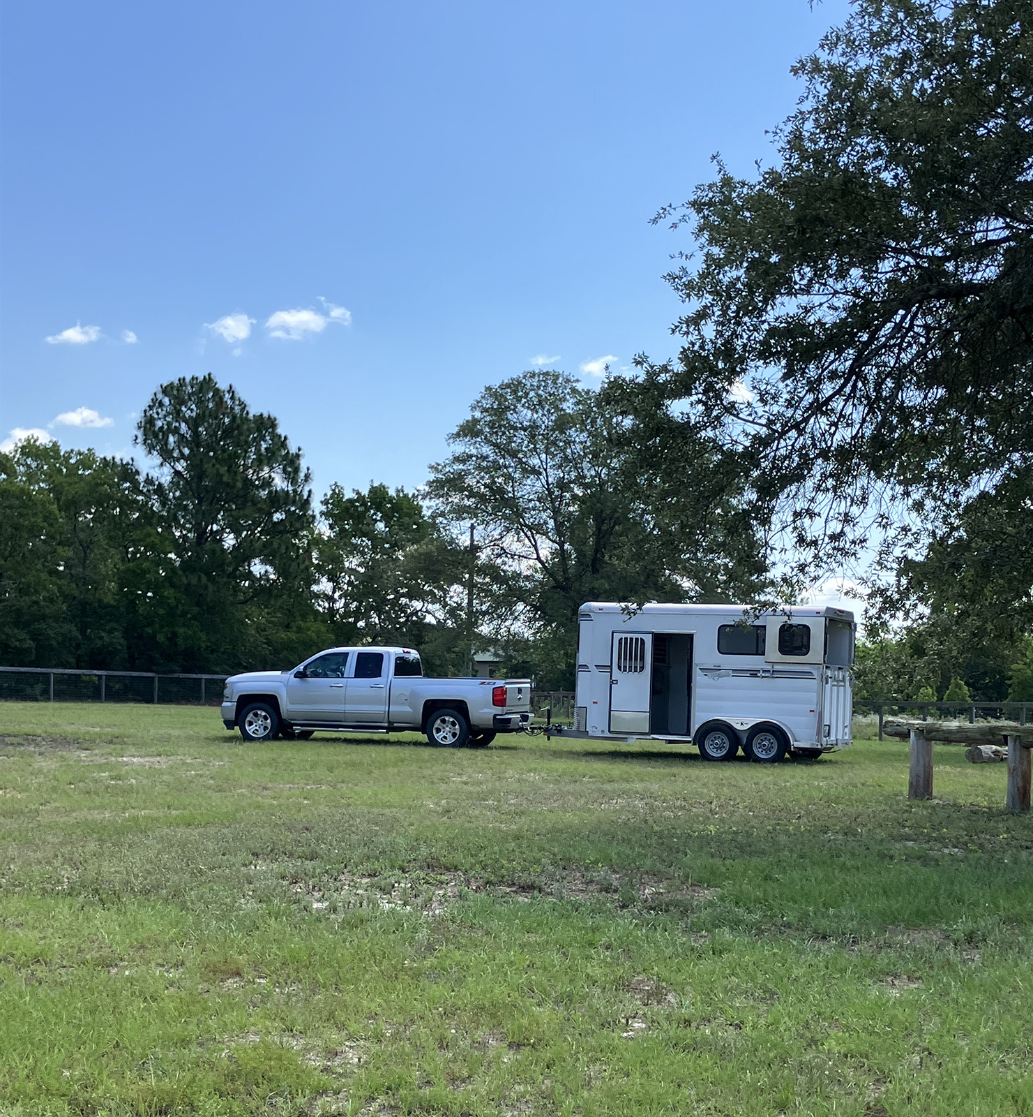 Truck and horse trailer